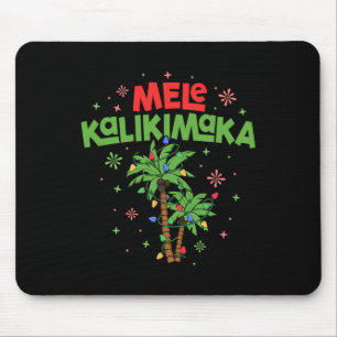 Alfombrilla De Ratón Mele Kalikimaka Navidades hawaianos con luz de árb