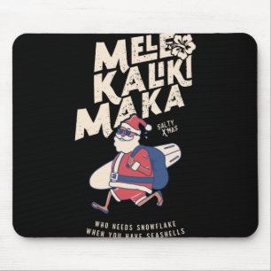 Alfombrilla De Ratón Mele Kalikimaka Santa divertido camiseta hawaiana 