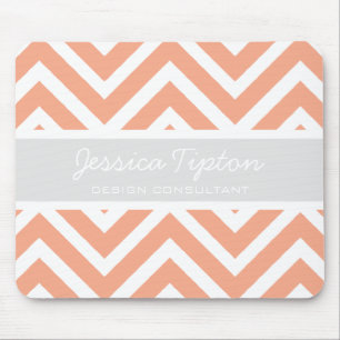 Alfombrilla De Ratón Melocotón Chevron Mousepad el   TBM