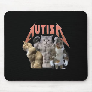 Alfombrilla De Ratón Meme de autismo de los gatos buff