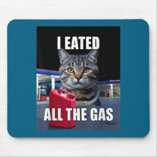 Alfombrilla De Ratón Meme de gato divertido me comí quería toda la gaso
