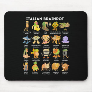 Alfombrilla De Ratón Meme de Italian Brainrot para niños chicos hombres