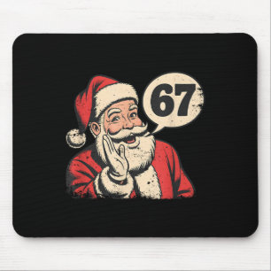 Alfombrilla De Ratón Meme de Navidad Santa 67 Seis Siete 