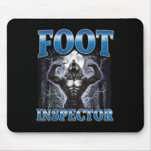 Alfombrilla De Ratón Meme del inspector de pies Funny Werewolf