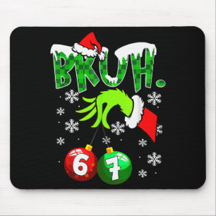 Alfombrilla De Ratón Meme Divertido Bruh 6-7 Navidad Familiar Coinciden