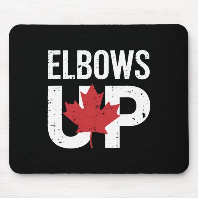 Alfombrilla De Ratón Meme divertido de Canadá codos arriba  (Frente)
