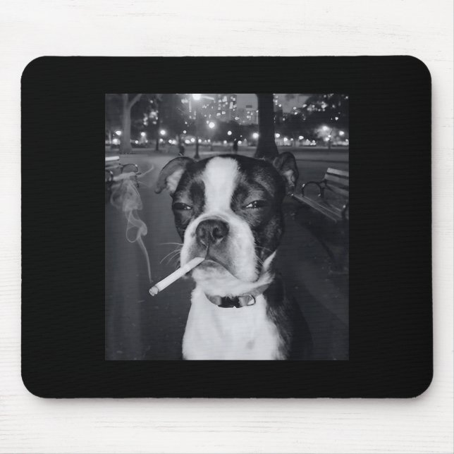 Alfombrilla De Ratón Meme Divertido de Perro Fumando Cigarrillo Generac (Frente)