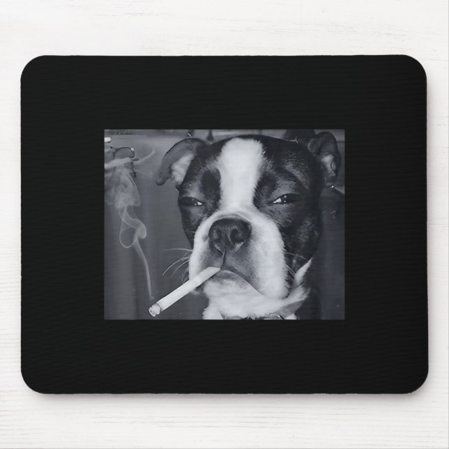 Alfombrilla De Ratón Meme Divertido de Perro Fumando Cigarrillo Meme Pe (Frente)