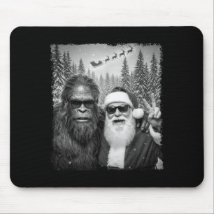 Alfombrilla De Ratón Meme Divertido de Sasquatch Selfie Genial con Sant