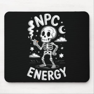 Alfombrilla De Ratón Meme divertido esqueleto energía Npc