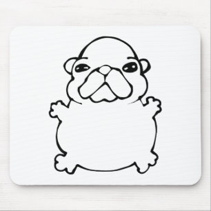Alfombrilla De Ratón Meme Divertido Perro Cerebro Lavado Mi Barriga Mem