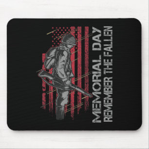 Alfombrilla De Ratón Memorial Day Recuerden La Caída Del Veterano Ejérc