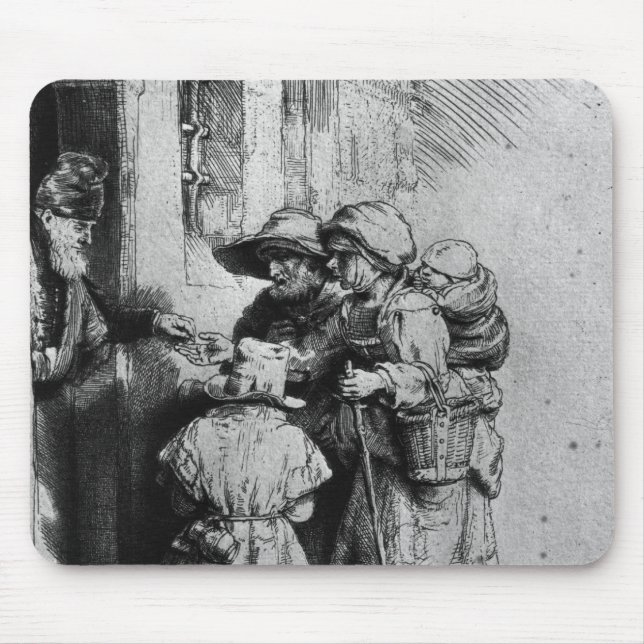 Alfombrilla De Ratón Mendigos en el umbral de una casa, 1648 (Frente)