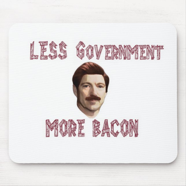 Alfombrilla De Ratón "Menos gobierno rand de más tocino"/Swanson (Frente)