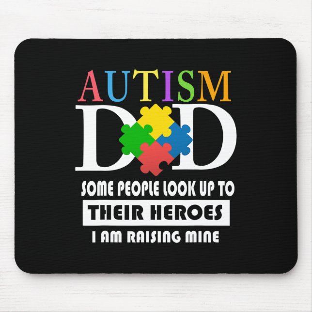 Alfombrilla De Ratón Mens Autism Dad (Frente)