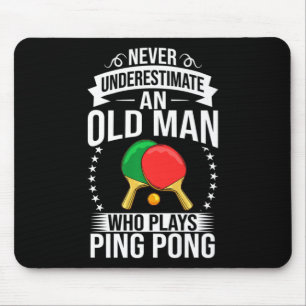 Alfombrilla De Ratón Mens Ping Pong Table Tennis Player Balls Paddle Ga