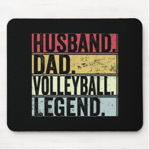 Alfombrilla De Ratón Mens Vintage Husband Dad Volleyball Leyball Fun Fu