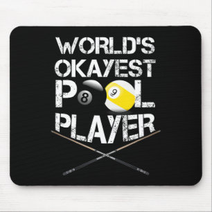 Alfombrilla De Ratón Mens Worlds Okayest Pool Player Funny Billiards