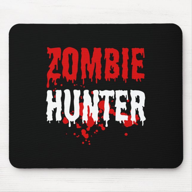 Alfombrilla De Ratón Mens Zombie Hunter Scary Halloween (Frente)
