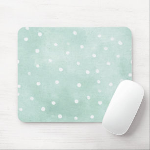 Alfombrilla De Ratón Menta Femenina con Puntos Blancos