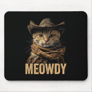 Alfombrilla De Ratón Meowdy Cat Shirt Meowdy Cowboy Country Western