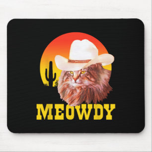Alfombrilla De Ratón ¡Meowdy! Gracioso País Música Cat Vintage Gorra de