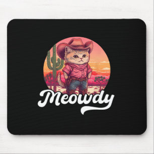Alfombrilla De Ratón Meowdy Texas Cat Meme Country Music Cowgirl Cute