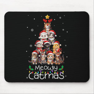Alfombrilla De Ratón Meowy Catmas Cat Árbol de Navidad Navidad Hombres