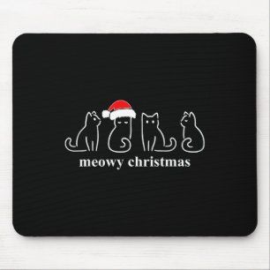 Alfombrilla De Ratón Meowy Catmas Navidades gatos cortan gatos gatitos 