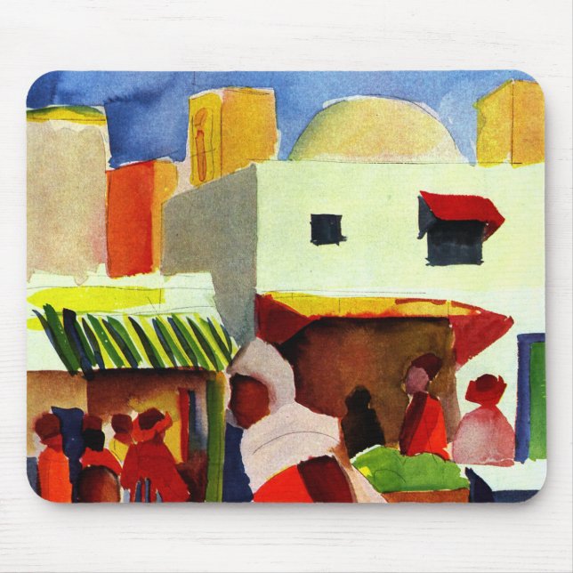 Alfombrilla De Ratón Mercado de Argel por August Macke (Frente)