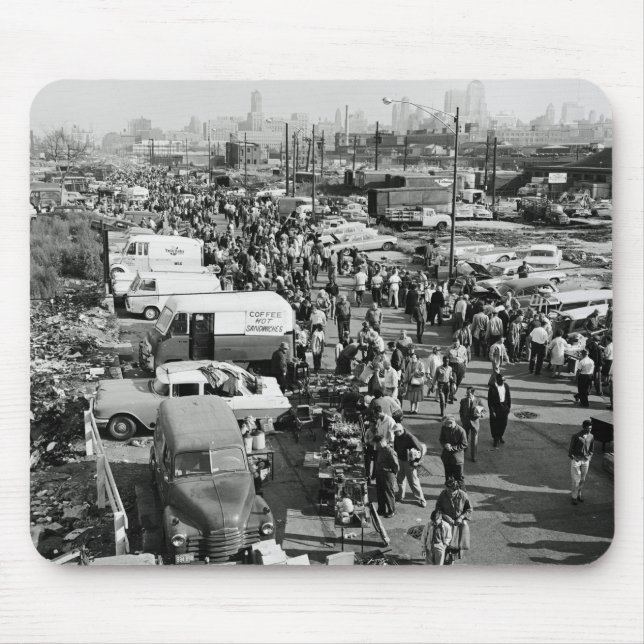 Alfombrilla De Ratón Mercado de pulgas de Maxwell Street Chicago Circa, (Frente)