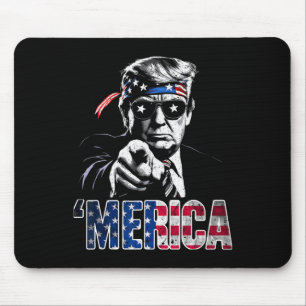 Alfombrilla De Ratón Mérica América Divertido Trump 4 de Julio