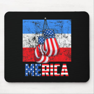 Alfombrilla De Ratón Merica Box Guantes Bandera Americana Boxing 4 De J