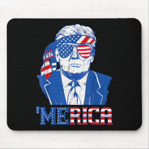Alfombrilla De Ratón Merica Donald Trump - Funny Trump 4 De Julio Amer