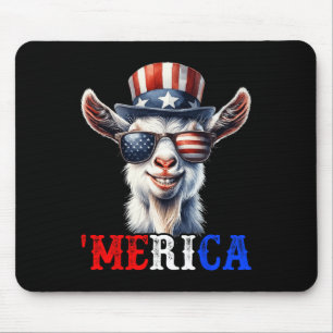 Alfombrilla De Ratón Merica Goat Patriótico 4 De Julio Niños Graciosos