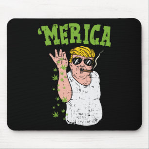 Alfombrilla De Ratón Merica Trump Bae Smoed Weed Funny Stoner Gift