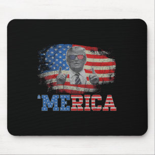 Alfombrilla De Ratón Merica Trump Feliz 4 De Julio Bandera Norteamerica
