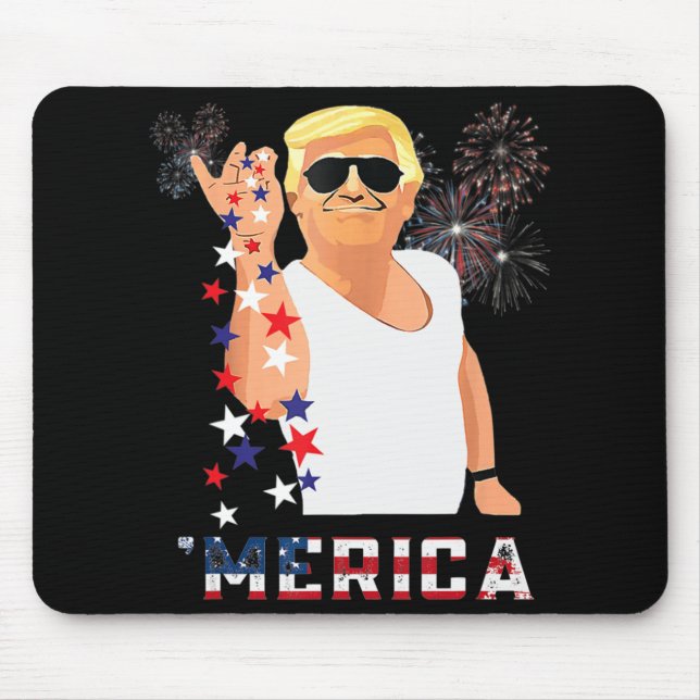 Alfombrilla De Ratón Merica Trump se viste con Don Borracho Donald Borr (Frente)