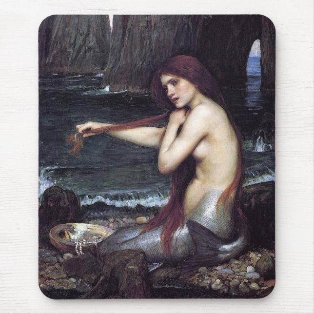 Alfombrilla De Ratón Mermaid on the Beach (Frente)