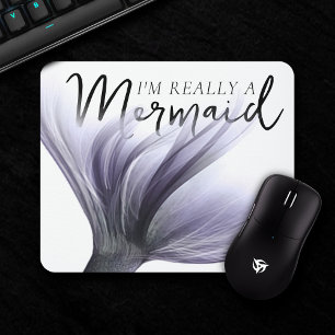 Alfombrilla De Ratón #MermaidLife Soul of a Mermaid Quote Purple