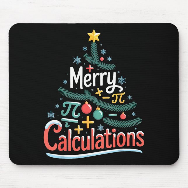 Alfombrilla De Ratón Merry Calculations Funny Math Teacher Christmas  (Frente)
