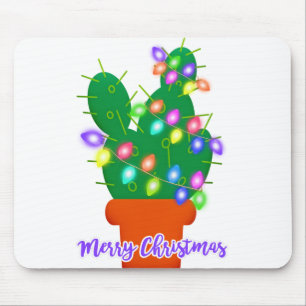 Alfombrilla De Ratón merry christmas cactus