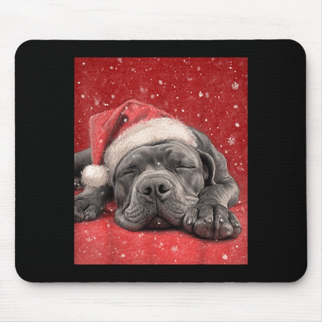 Alfombrilla De Ratón Merry Christmas Cane Corso  (Frente)