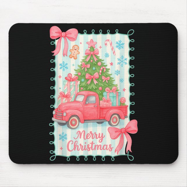 Alfombrilla De Ratón Merry Christmas Nk Truck Family Matching Pajamas G (Frente)