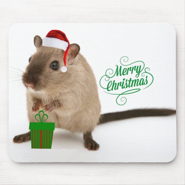 Alfombrilla De Ratón Merry Christmouse (Frente)