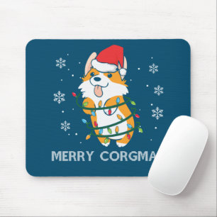 Alfombrilla De Ratón Merry Corgmas Xmas Pajamas Corgi Navidades Nerdy