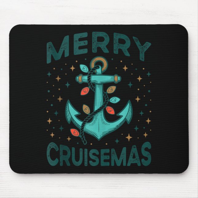 Alfombrilla De Ratón Merry Cruisemas Cruise Christmas Light Matching Fa (Frente)