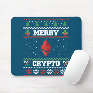 Alfombrilla De Ratón Merry Crypto Ethereum Ugly Navidades Sweater
