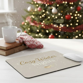 Alfombrilla De Ratón Merry Hearth: Cozy Winter Nights Minimalist Mousep