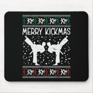 Alfombrilla De Ratón Merry Kickmas Navidades feos Karate Jiu Jitsu Mart